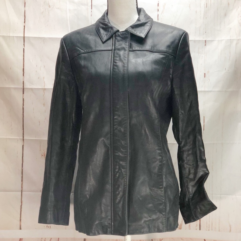 Alfani Leather Black jacket medium